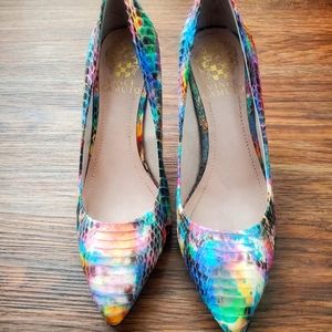 Vince Caputo muli-color pumps
